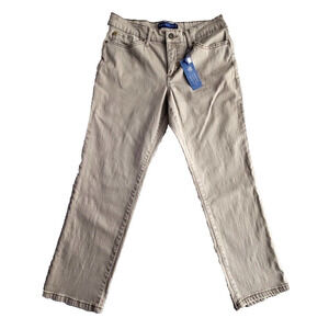 Bandolino Jeans Women's 10PS Light Wash Olive Green Mandie Style KBB01970-FAT